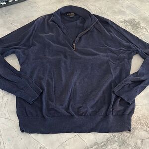 Brooks brothers supima cotton navy blue quarter zip